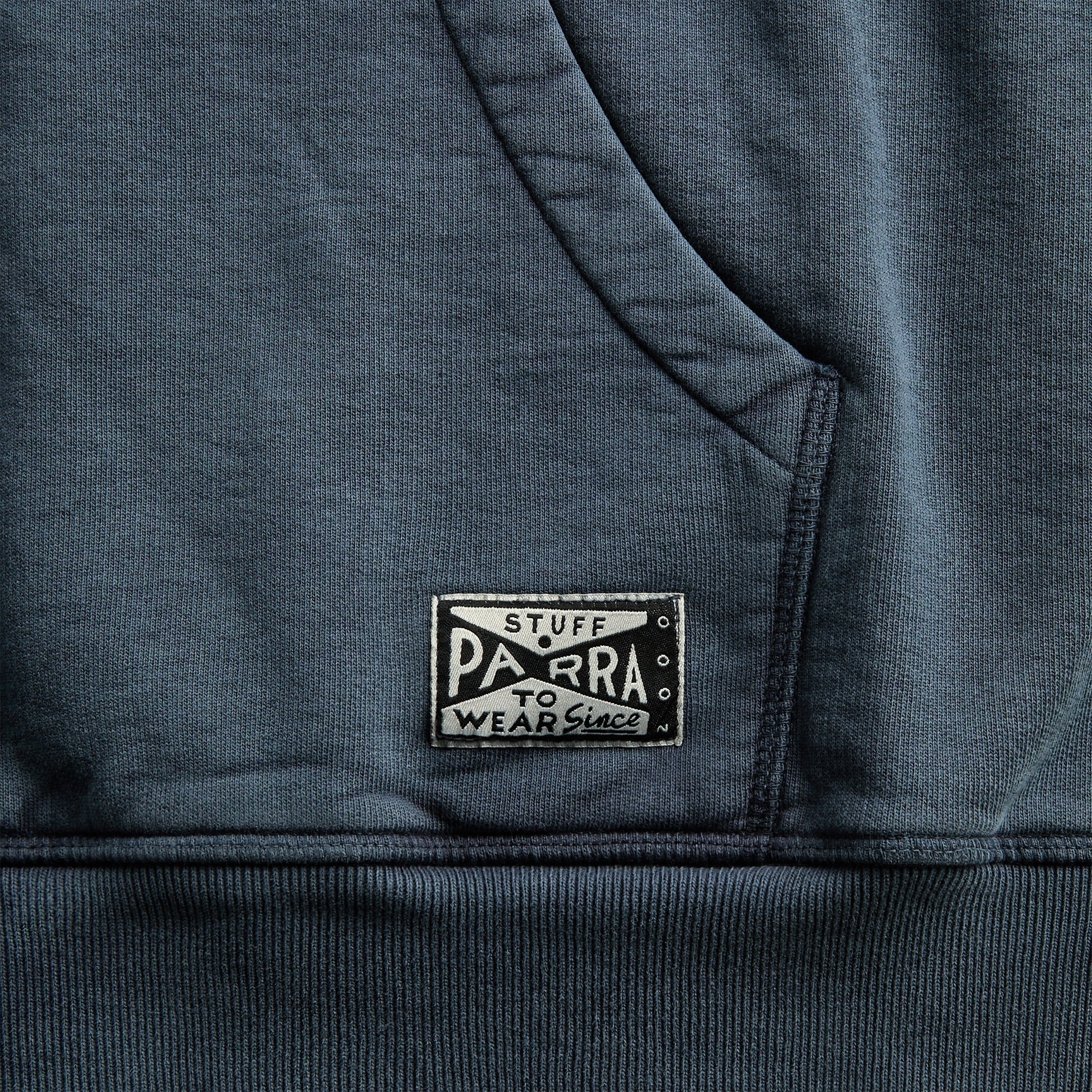 by Parra Not Fade Away Zip Hooded Sweatshirt - Washed Dark Grey