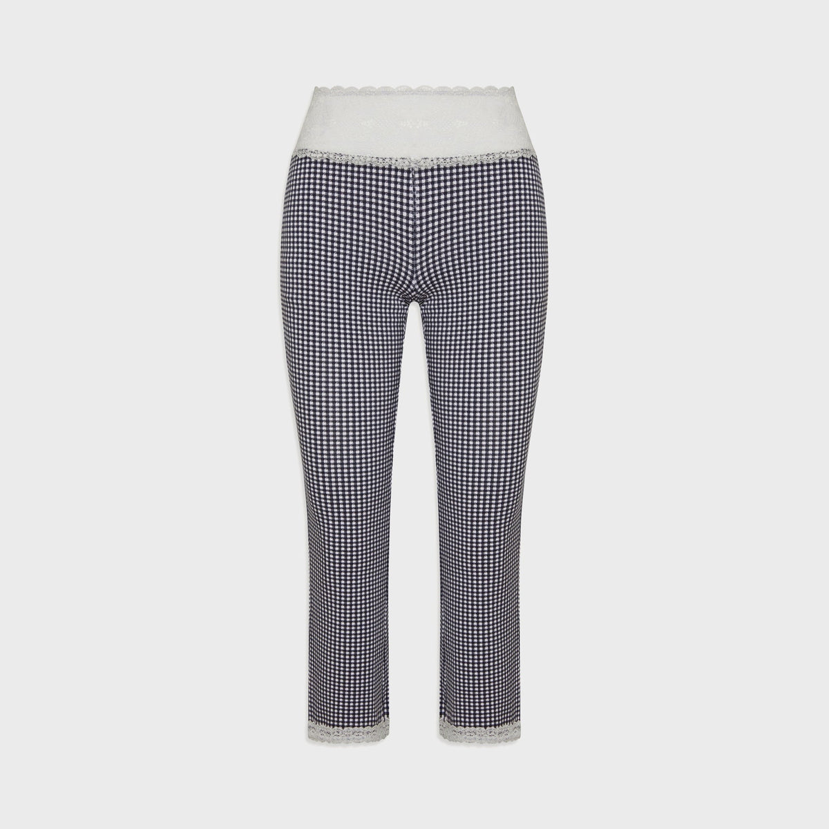 Frankies Bikinis Nikki Gingham Capri Pant - Midnight Wishes