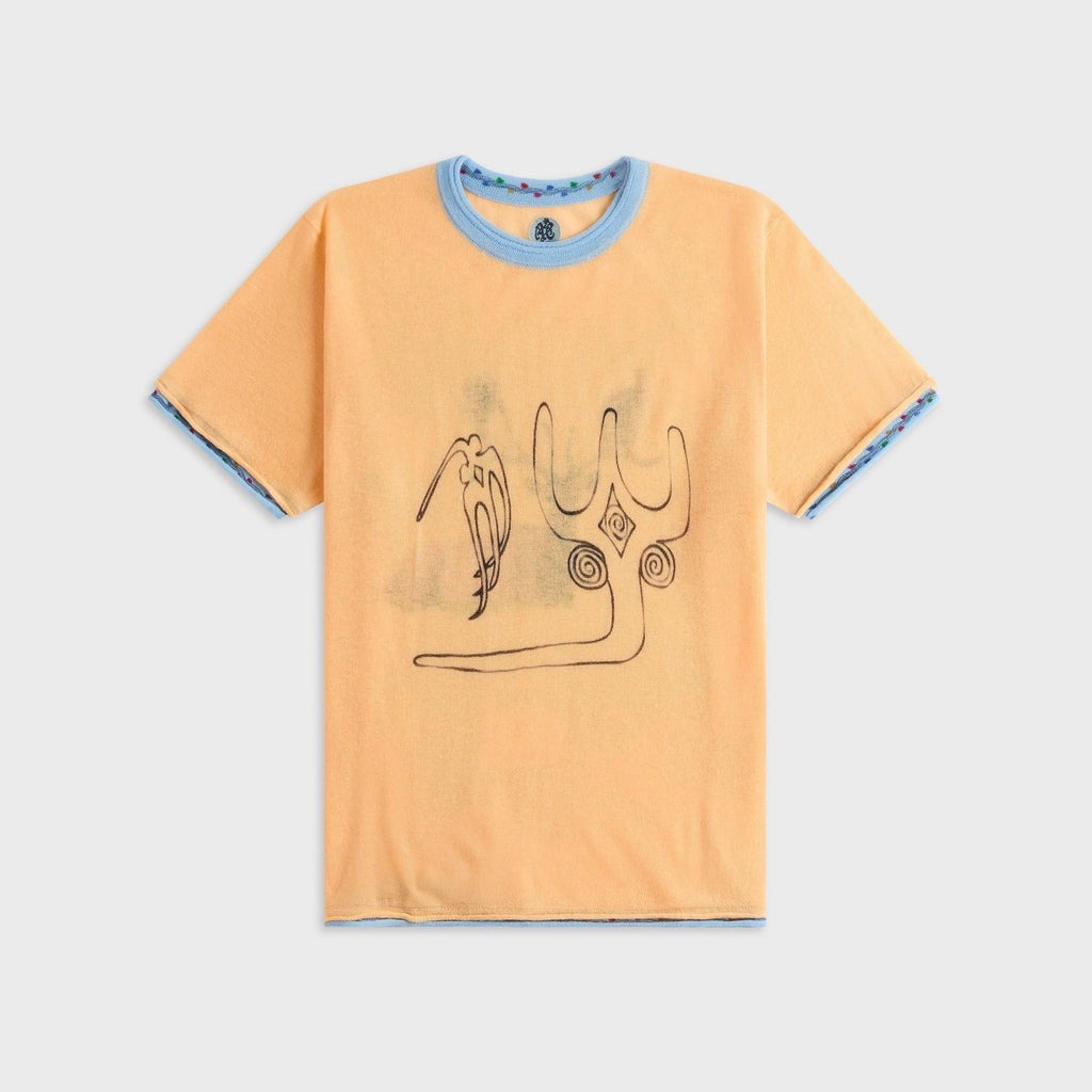 Adrian Cashmere Symbiosis Tee - Orange