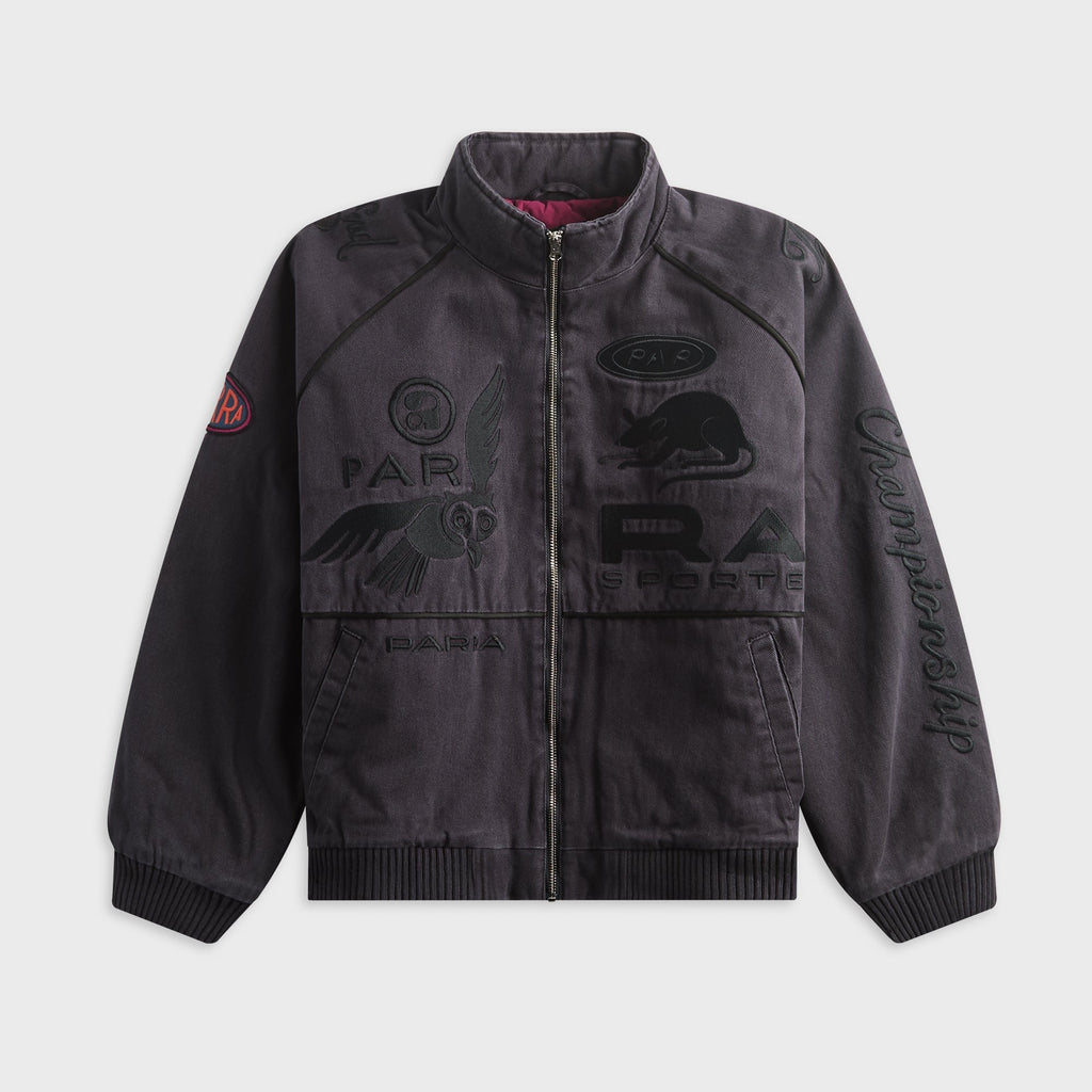by Parra Owl Meets Rat Racing Jacket - Blue