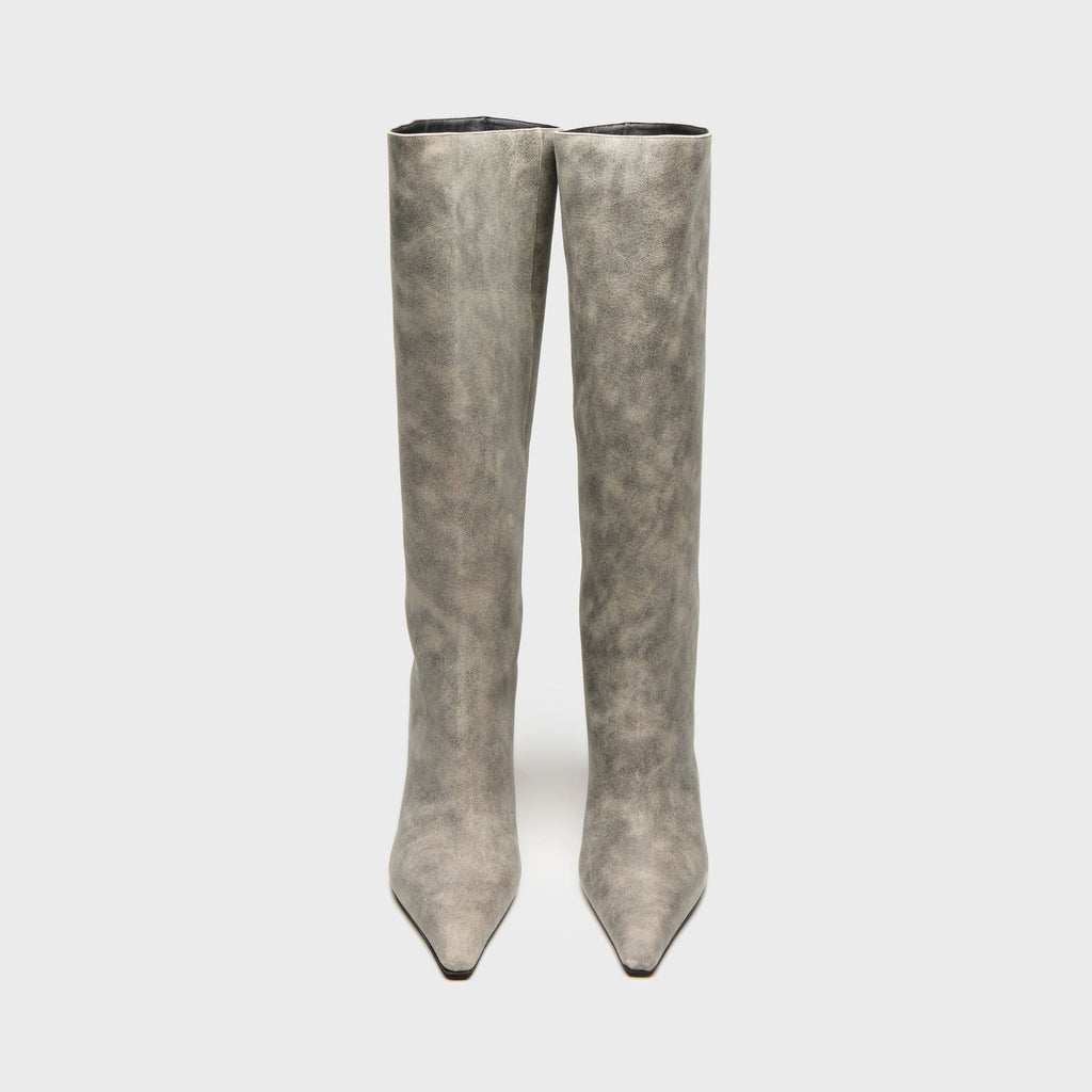 Alexander Wang Vera Boot - Black Crackle Grey
