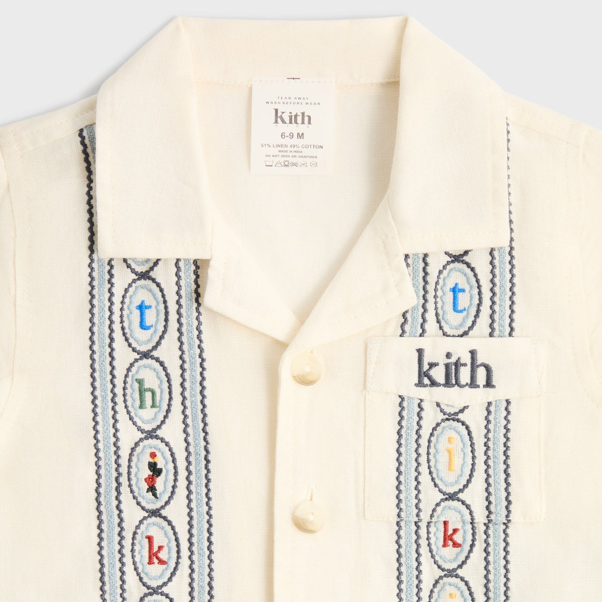 Kith Baby Novelty Embroidered Thompson Collared Shirt - Silk