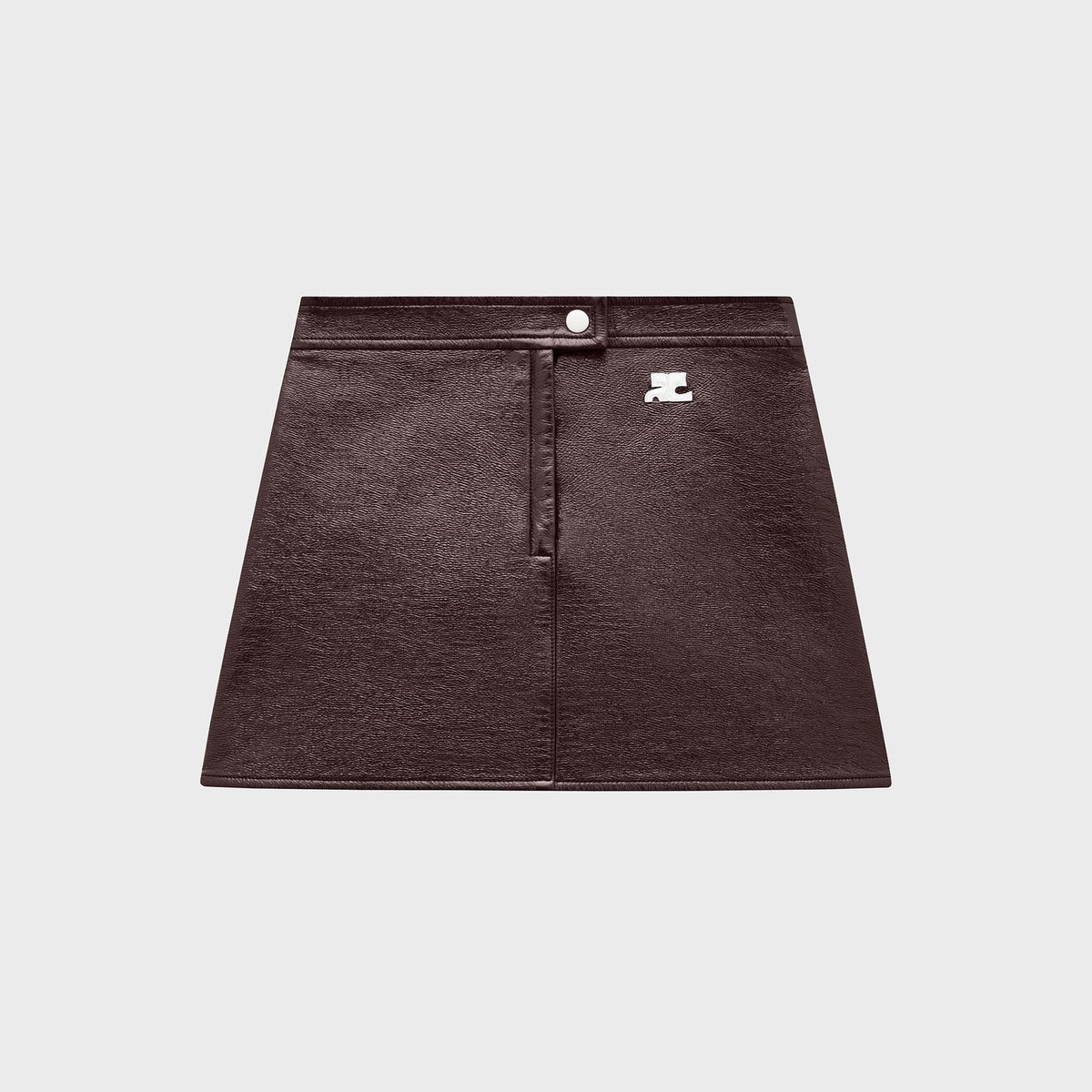 Courrèges ReEdition Vinyl Mini Skirt - Burnt Red