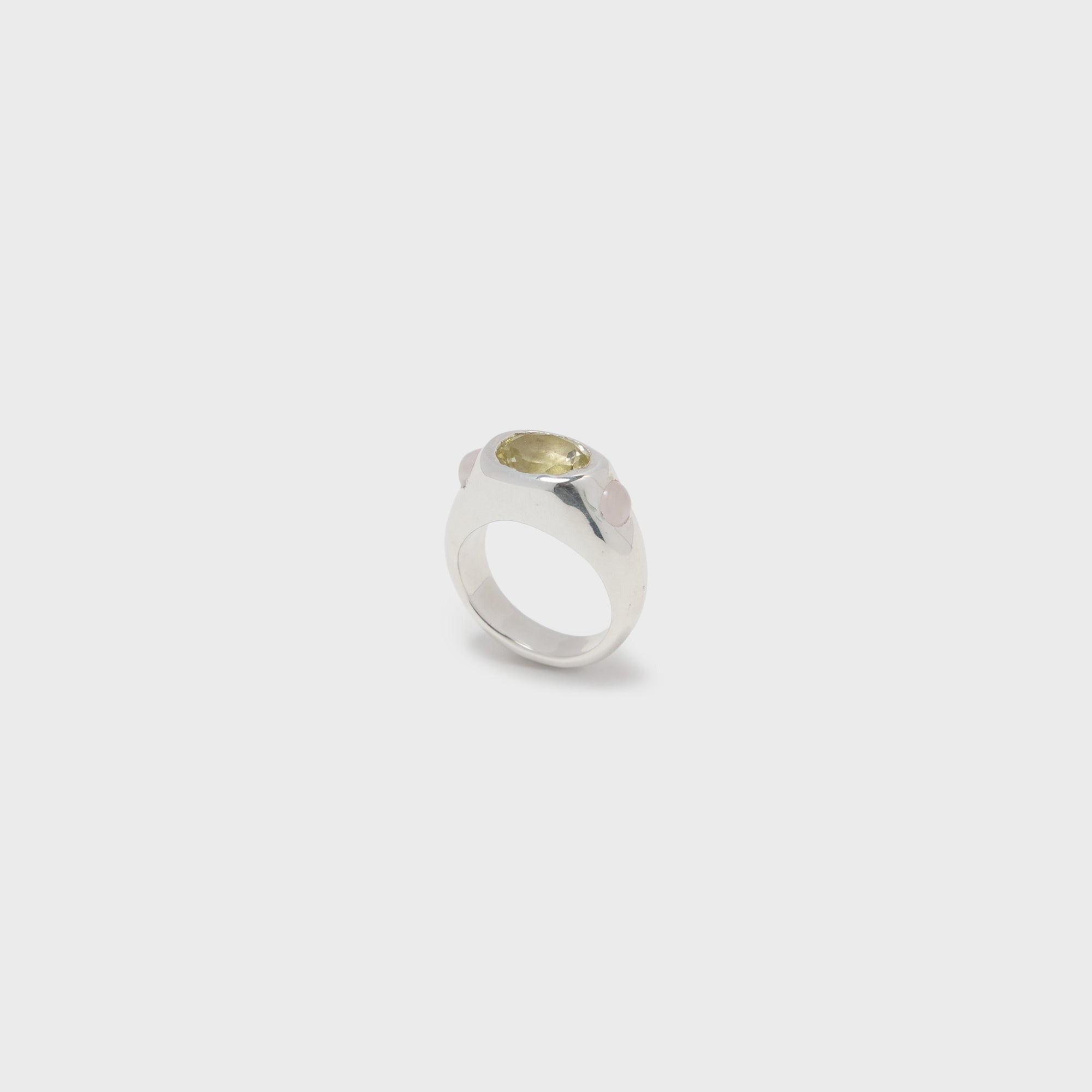 Faris Jelly Ring - Sterling Silver / Lemon Topaz / Rose Quartz