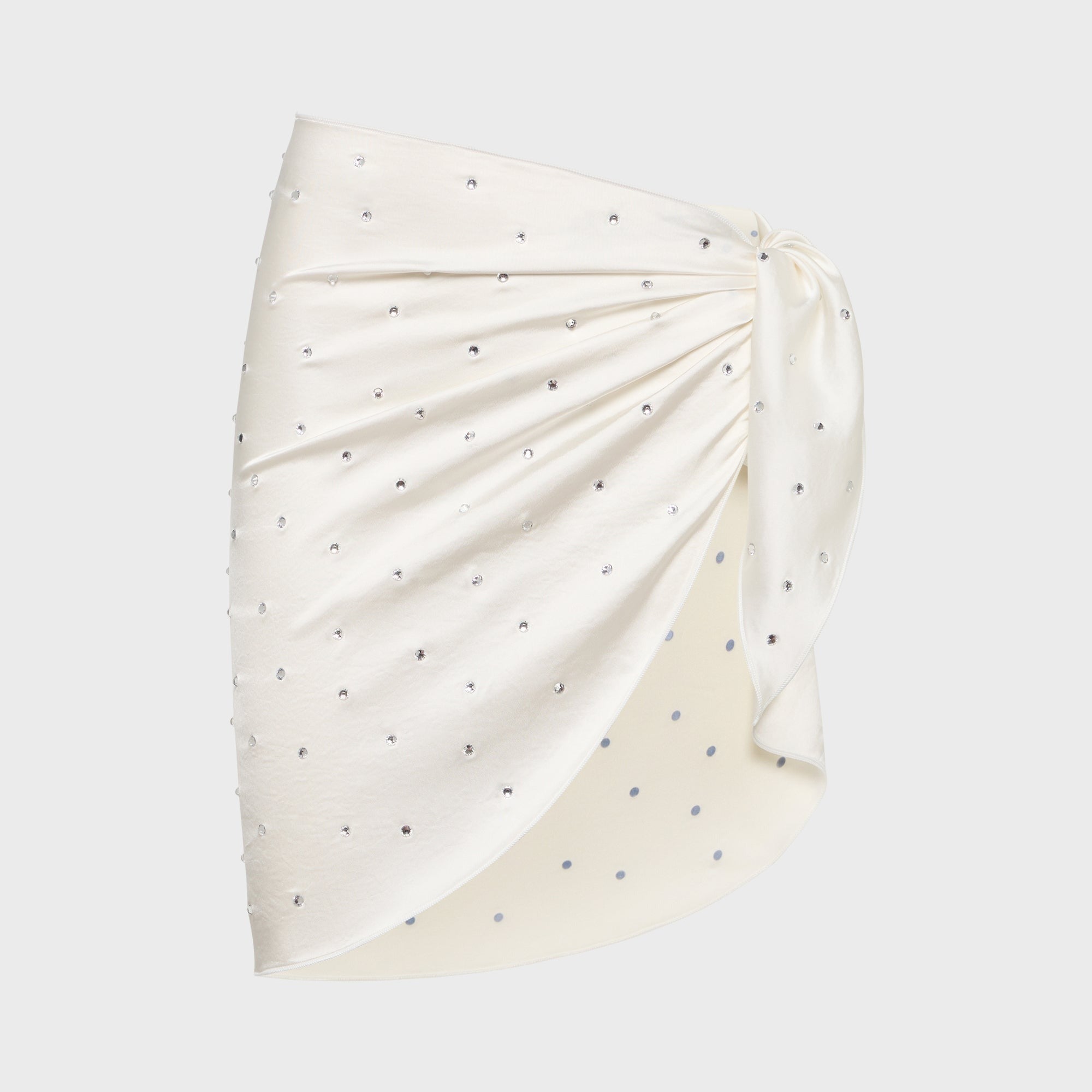 Oseree Gem Pareo Wrap Skirt - Pearl