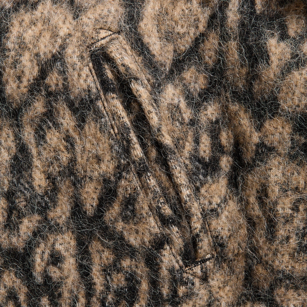 Engineered Garments Wool Poly Leopard Jacquard Jacket - Brown