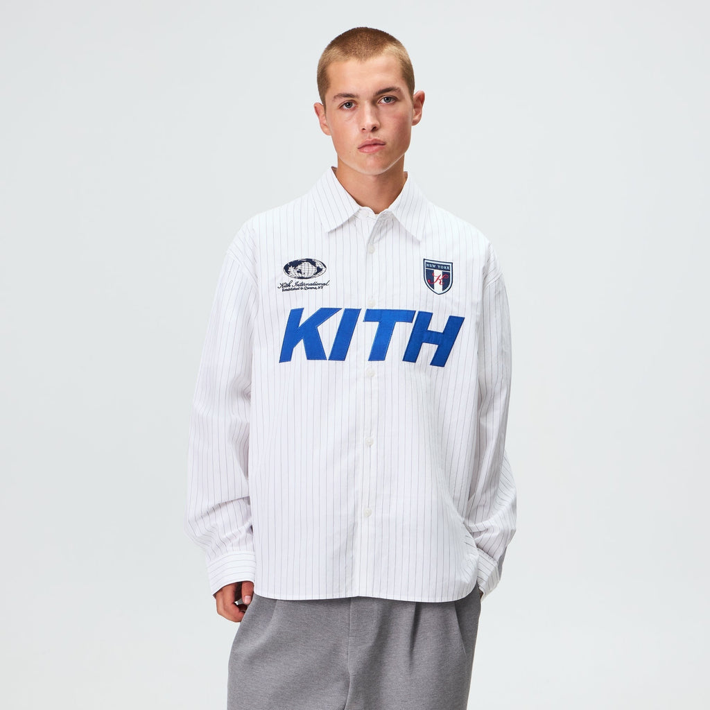 Kith Pinstripe Cotton Tamlin Buttondown Shirt - White