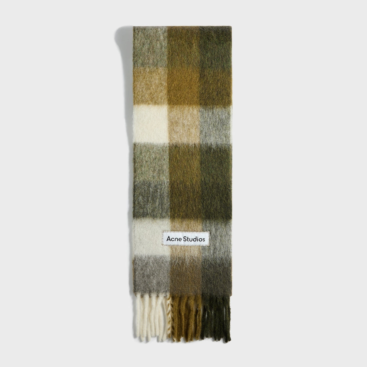 Acne Studios Vally Scarf - Taupe / Green / Black
