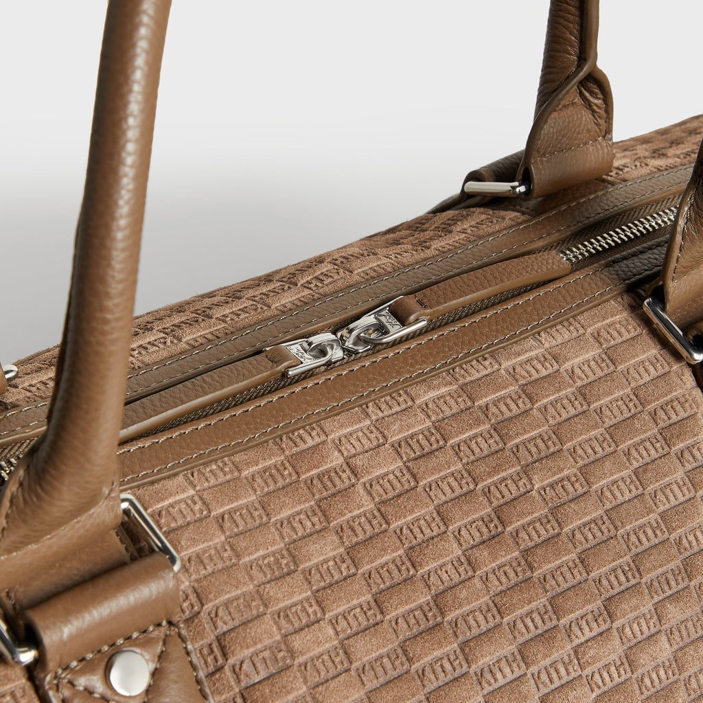 Kith Monogram Suede Traveler K55 Duffle Bag - Java