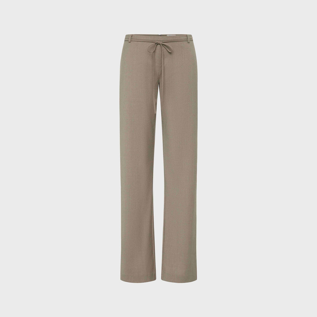 St. Agni 90s Belt Minimal Pant - Light Taupe