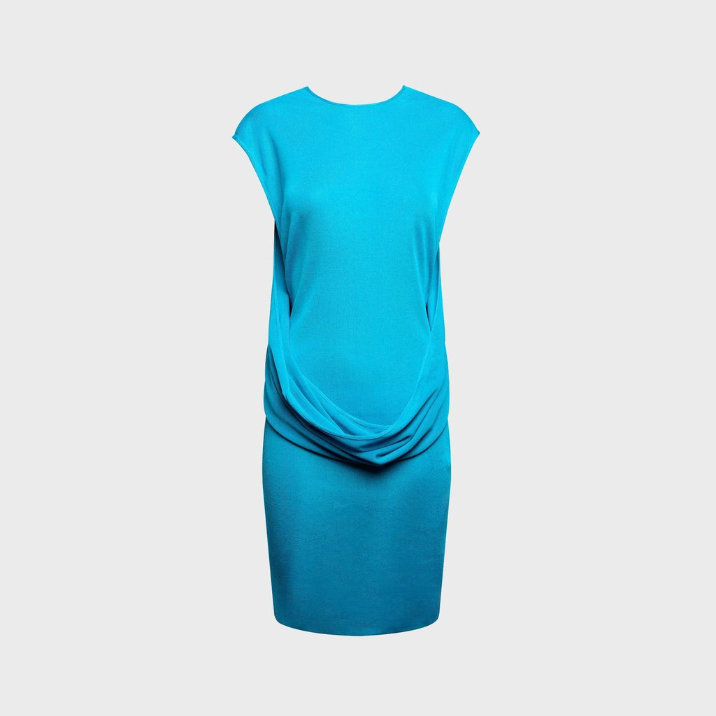 Isa Boulder Crimson Drape Dress - Turquoise