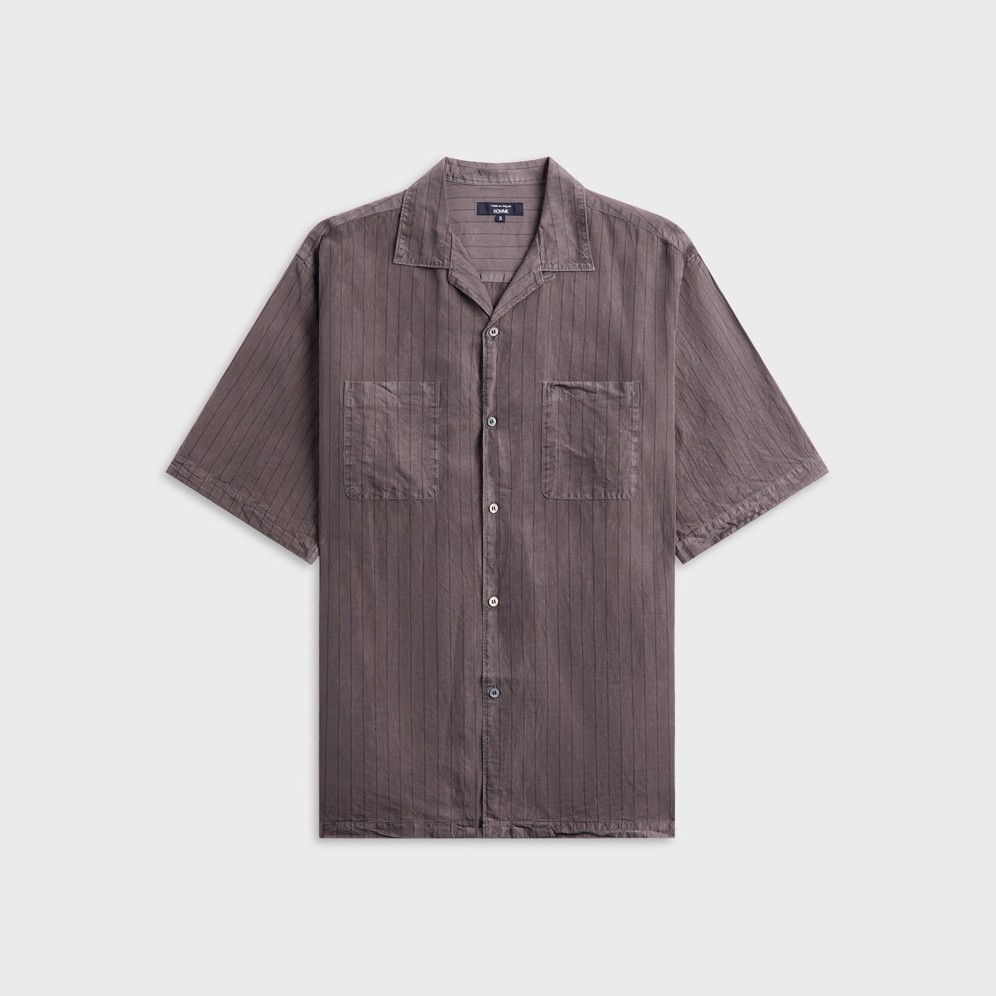CDG Homme Cupro Stripe Shirt - Grey