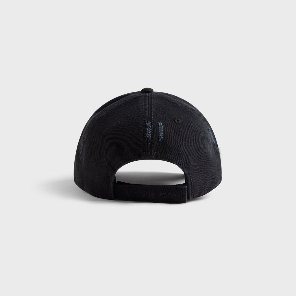 Martine Rose Cut Peak Cap - Black Washed