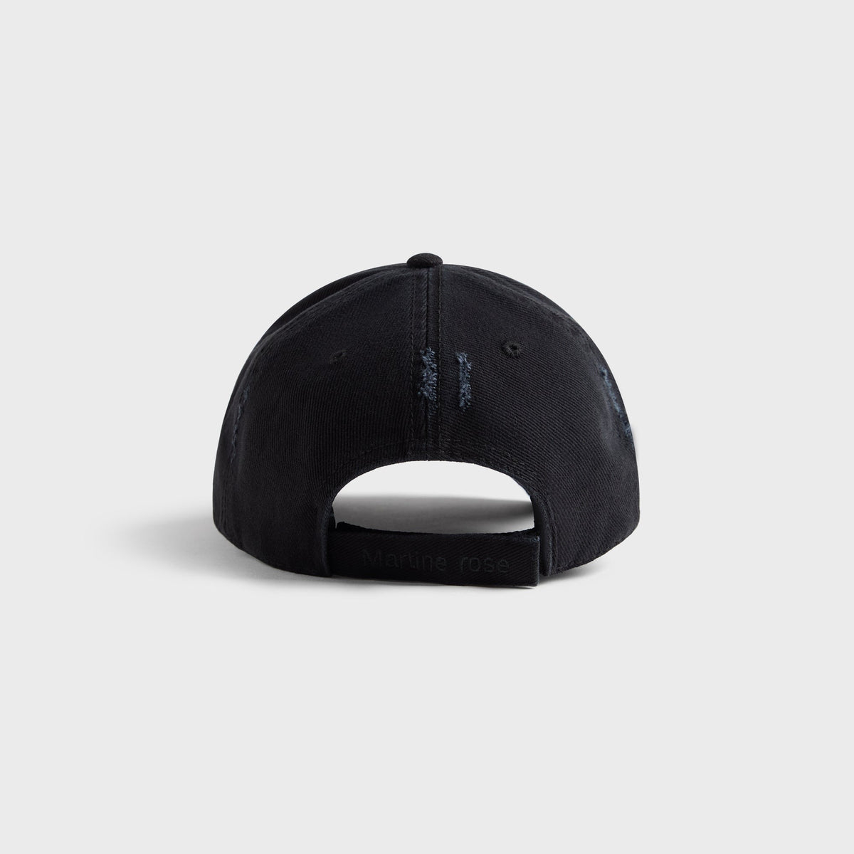 Martine Rose Cut Peak Cap - Black Washed