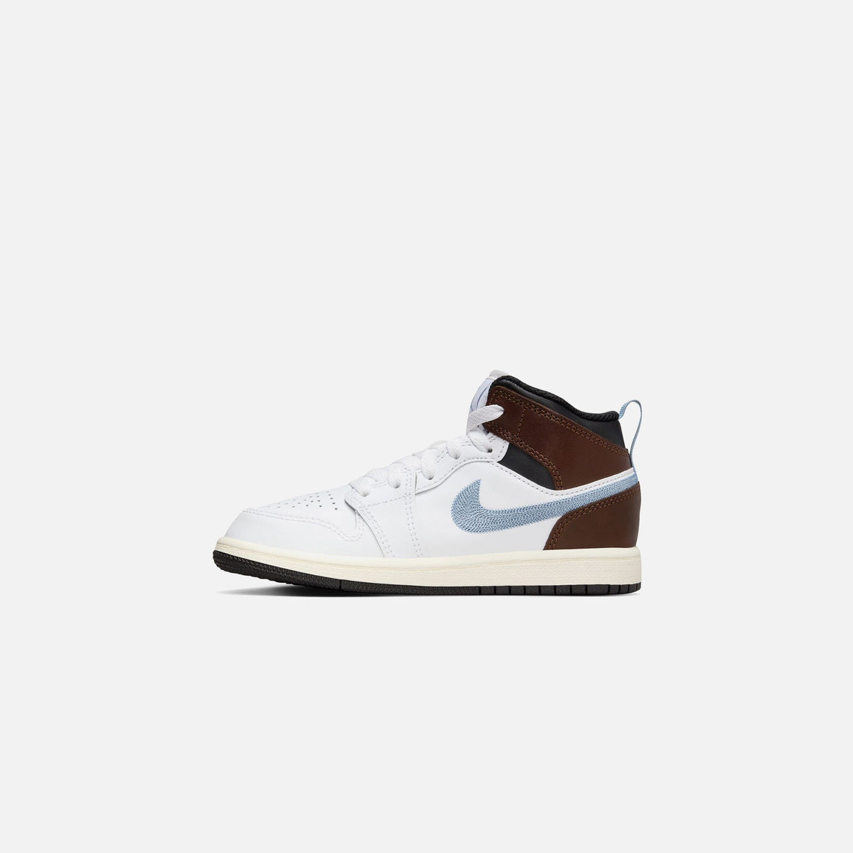 Jordan PS Air Jordan 1 Mid SE - White / Blue Grey / Black Sail