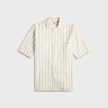 Tekla Poplin Pyjamas Short Sleeve Shirt - Needle Stipes
