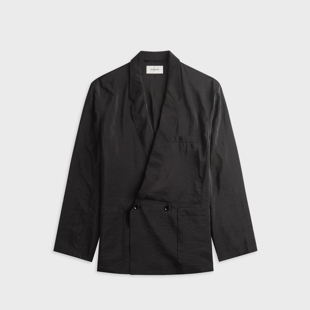 Lemaire Soft Tailoring Double Breasted Coat - Black