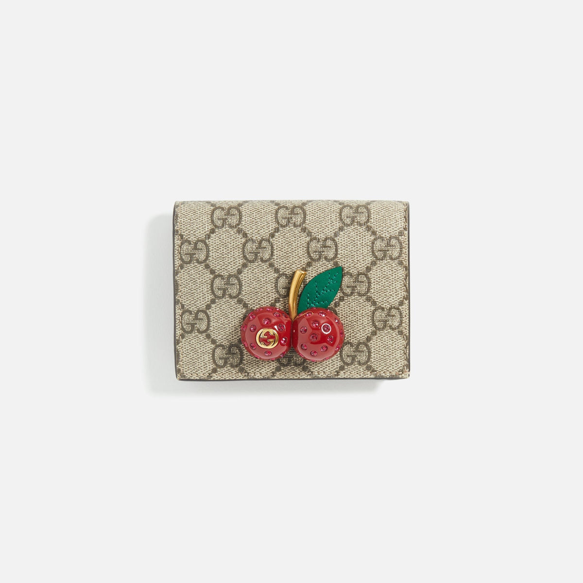 WGACA Gucci Cherry Card Case - Brown