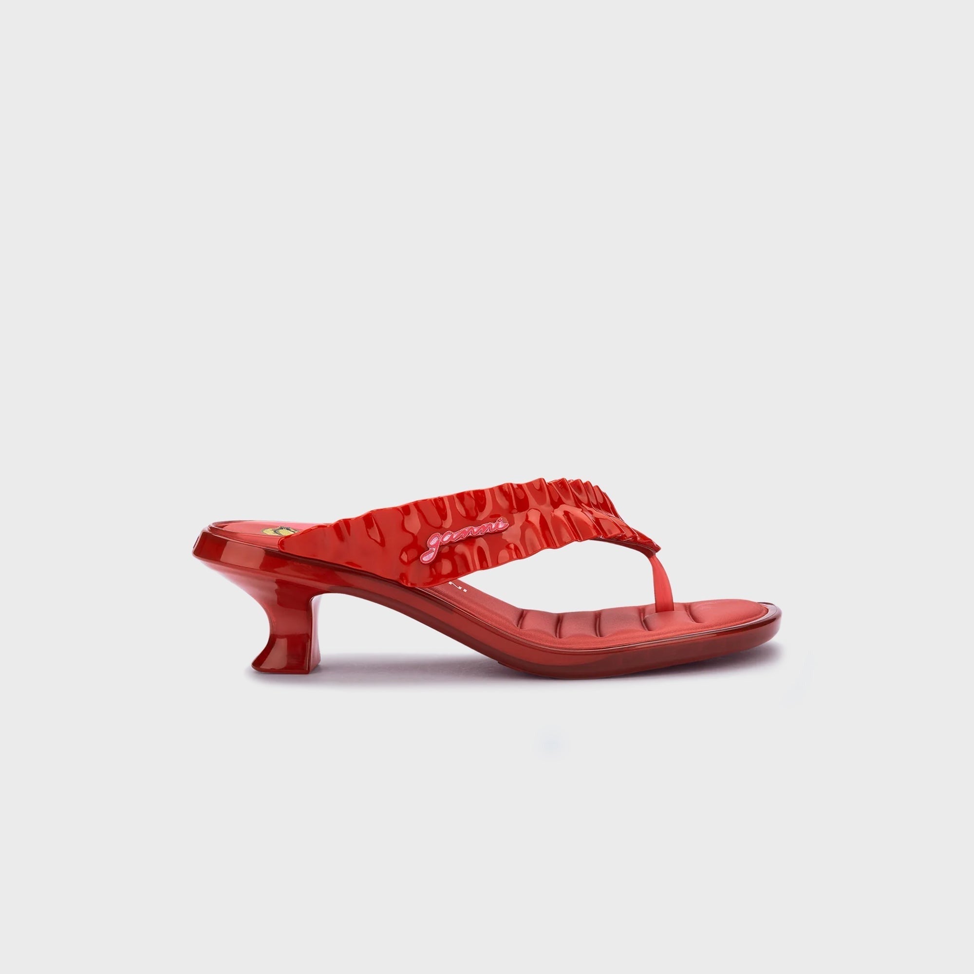 Melissa x Ganni Kitten Heel Thong - Red