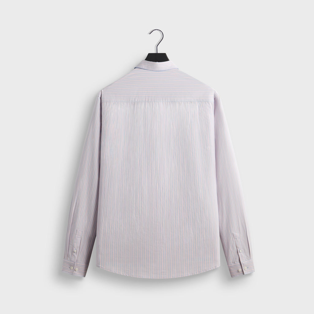 Kith Striped Poplin Georgie Shirt - Hydrangea