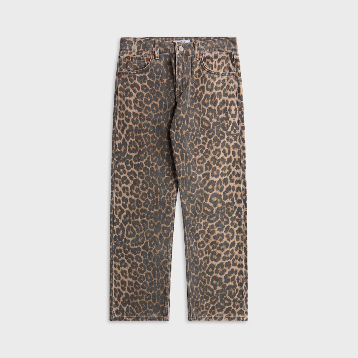 ReDone Mid Rise Blondie Crop Jean - Leopard