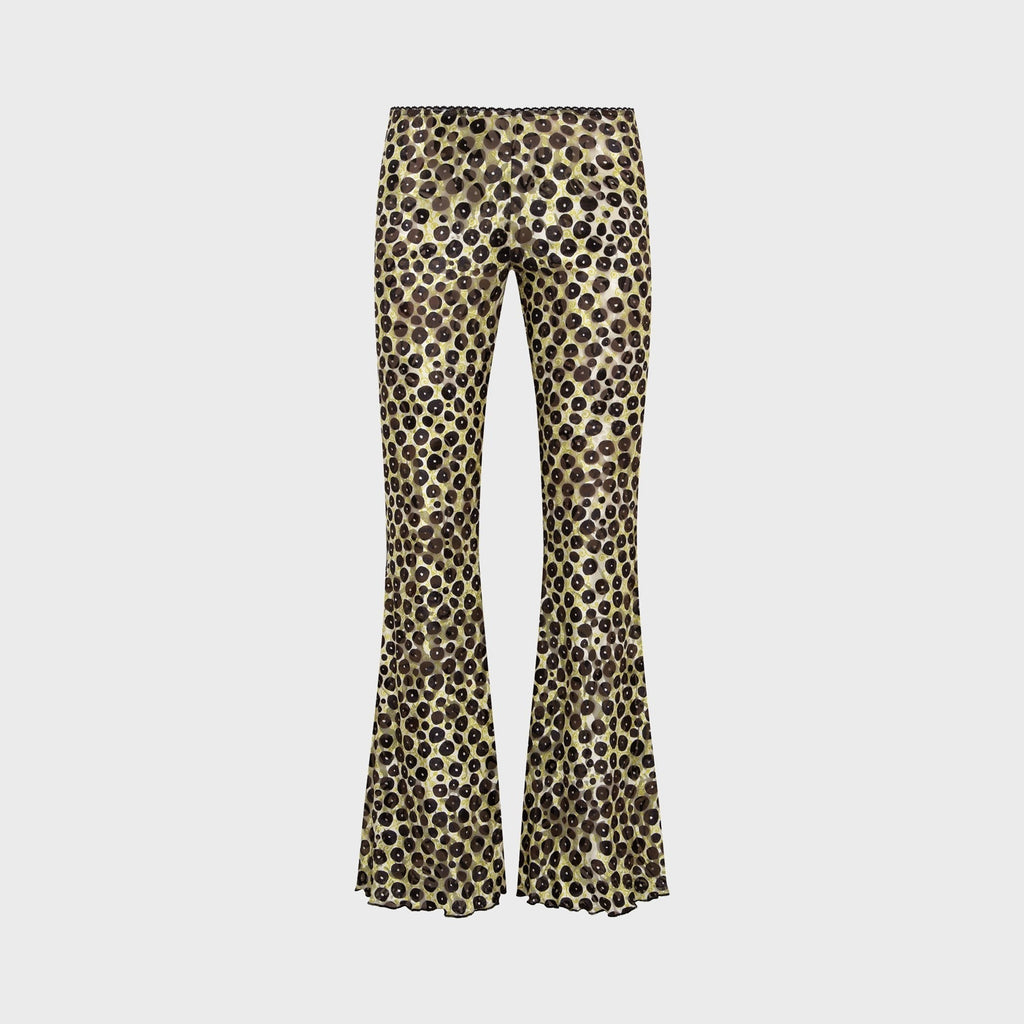 Siedres Jeslynn Devoré Detail Velvet Flared Pant - Multi