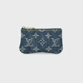 WGACA Louis Vuitton Denim Pochette Cles Wallet - Blue