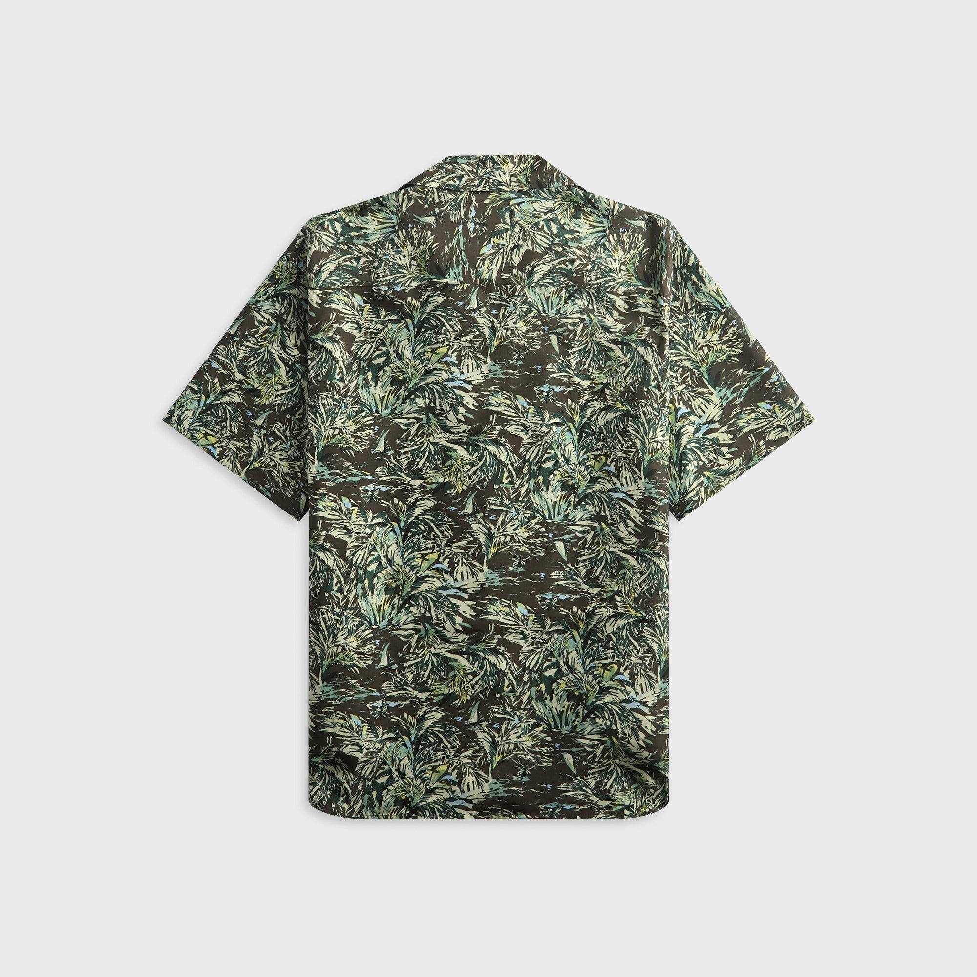 Auralee Printed Airy Silk Half-Sleeved Shirt - Dark Brown
