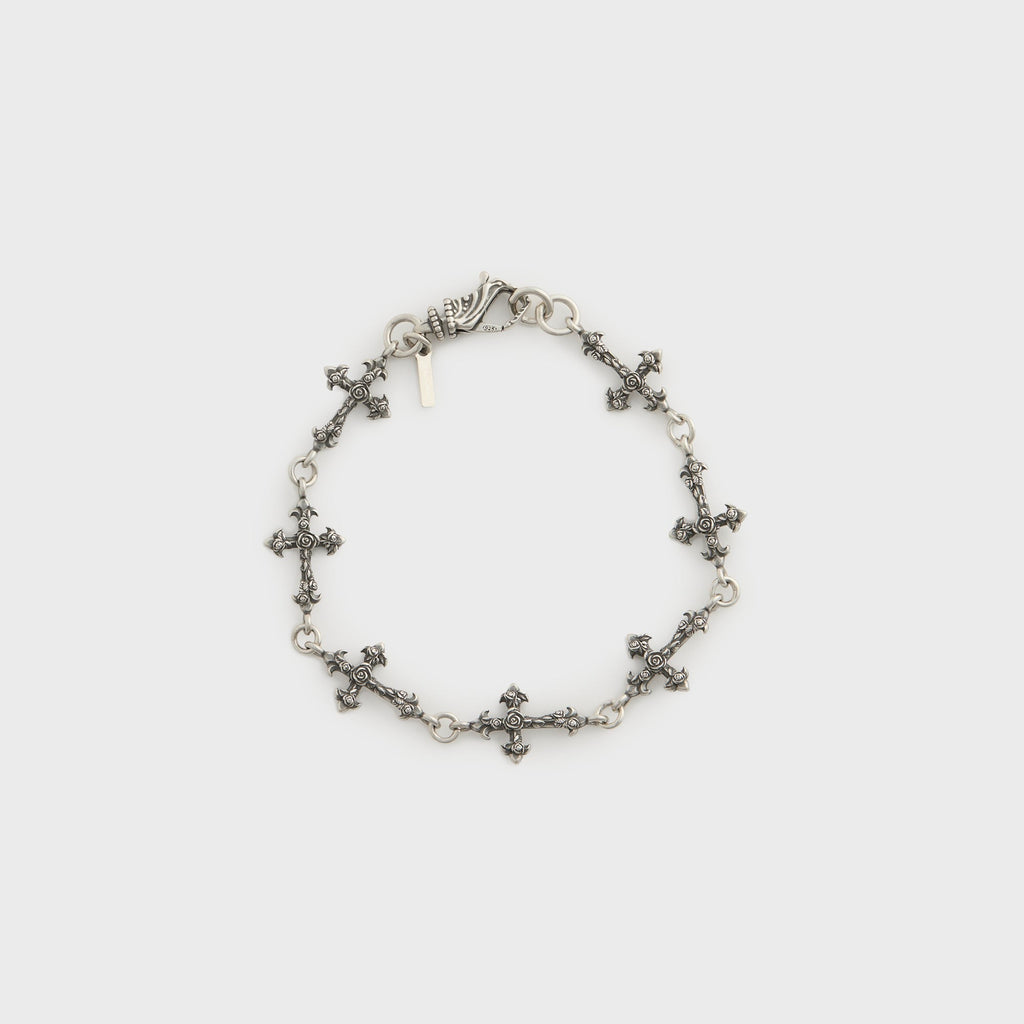 Emanuele Bicocchi Rose Cross Multi Bracelet - Silver