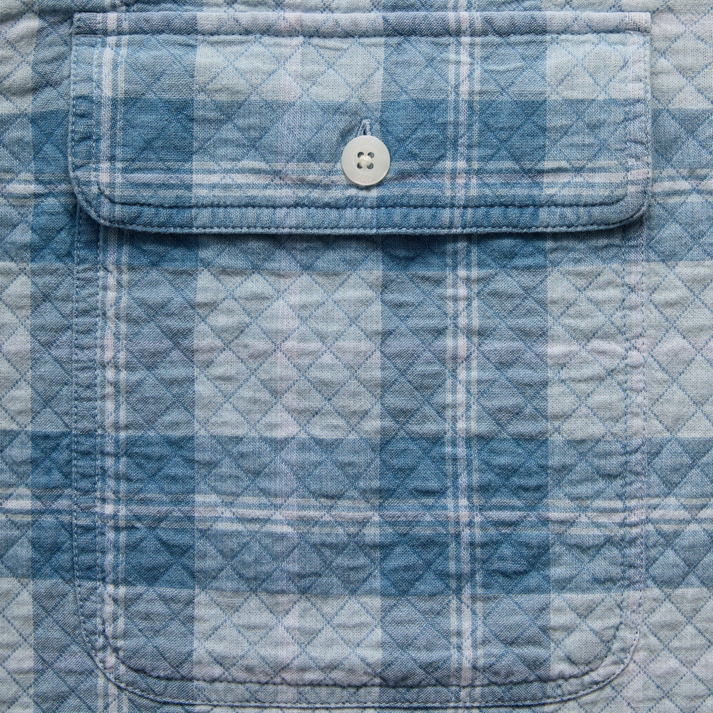 Kith Washed Indigo Plaid Henson Shirt - Light Indigo