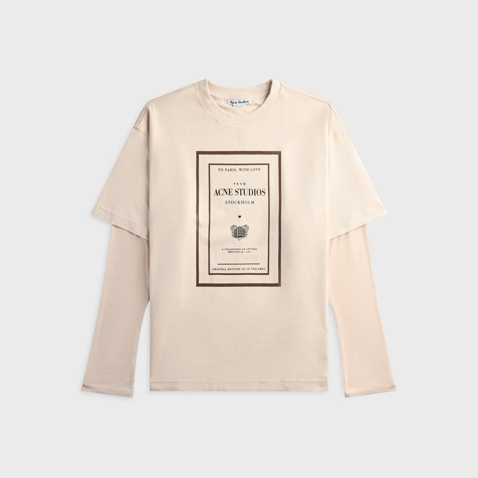 Acne Studios Layered Graphic Tee - Warm Beige