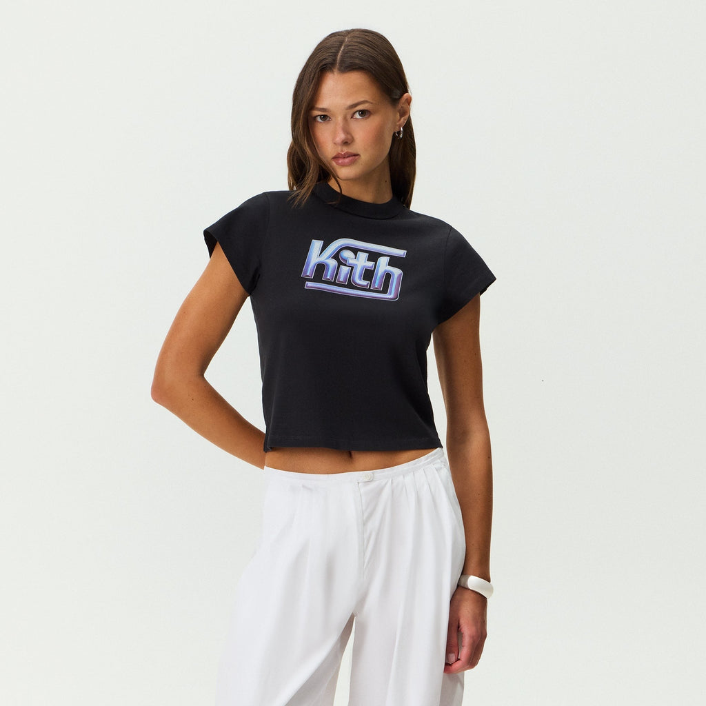 Kith Women Mulberry Vintage Platinize Tee - Black