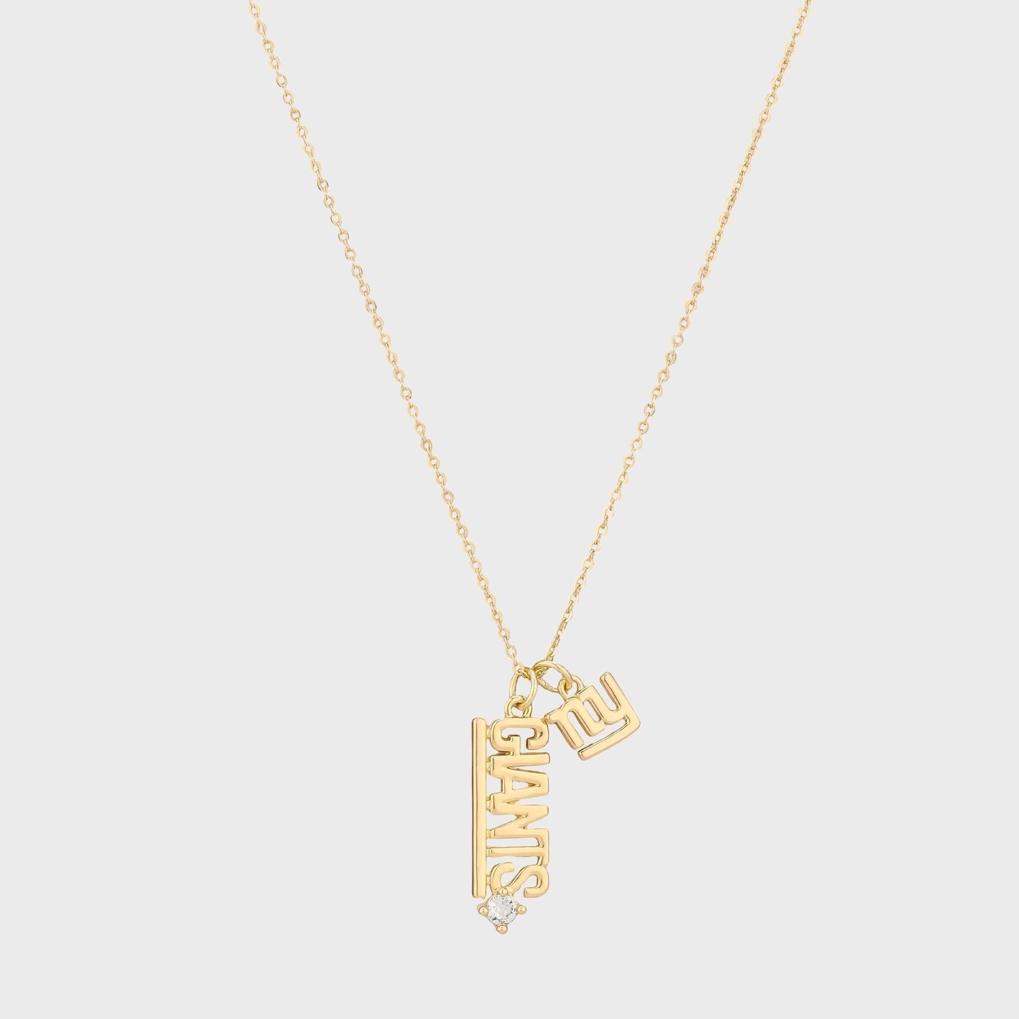 Luv AJ The MLB Layered Nameplate New York Giants Necklace - Gold
