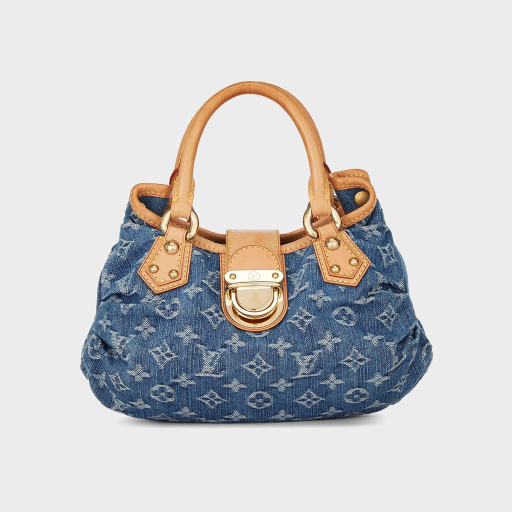 WGACA Louis Vuitton Monogram Denim Pleaty Handbag - Denim