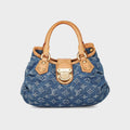 WGACA Louis Vuitton Monogram Denim Pleaty Handbag - Denim