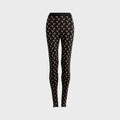 Marine Serre Moon Printed Jersey Stirrup Legging - Moon Tan on Black