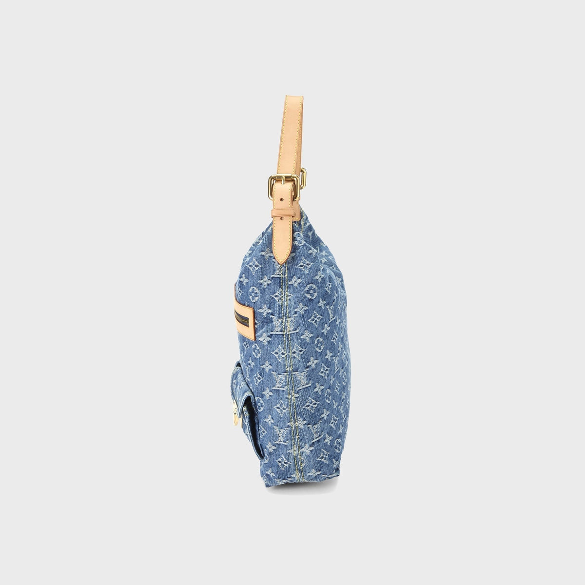 WGACA Louis Vuitton Denim Baggy GM Bag - Blue