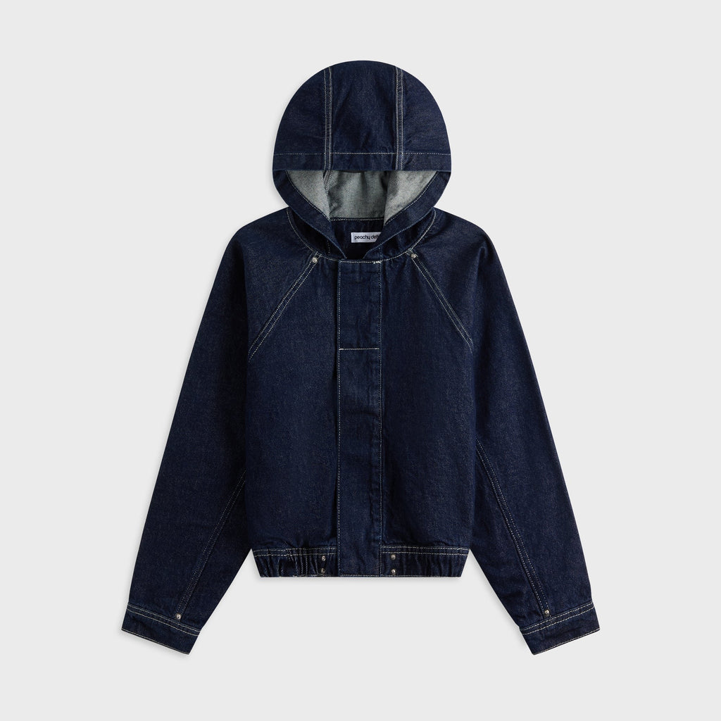 Peachy Den Joan Bomber Jacket - Indigo Rinse