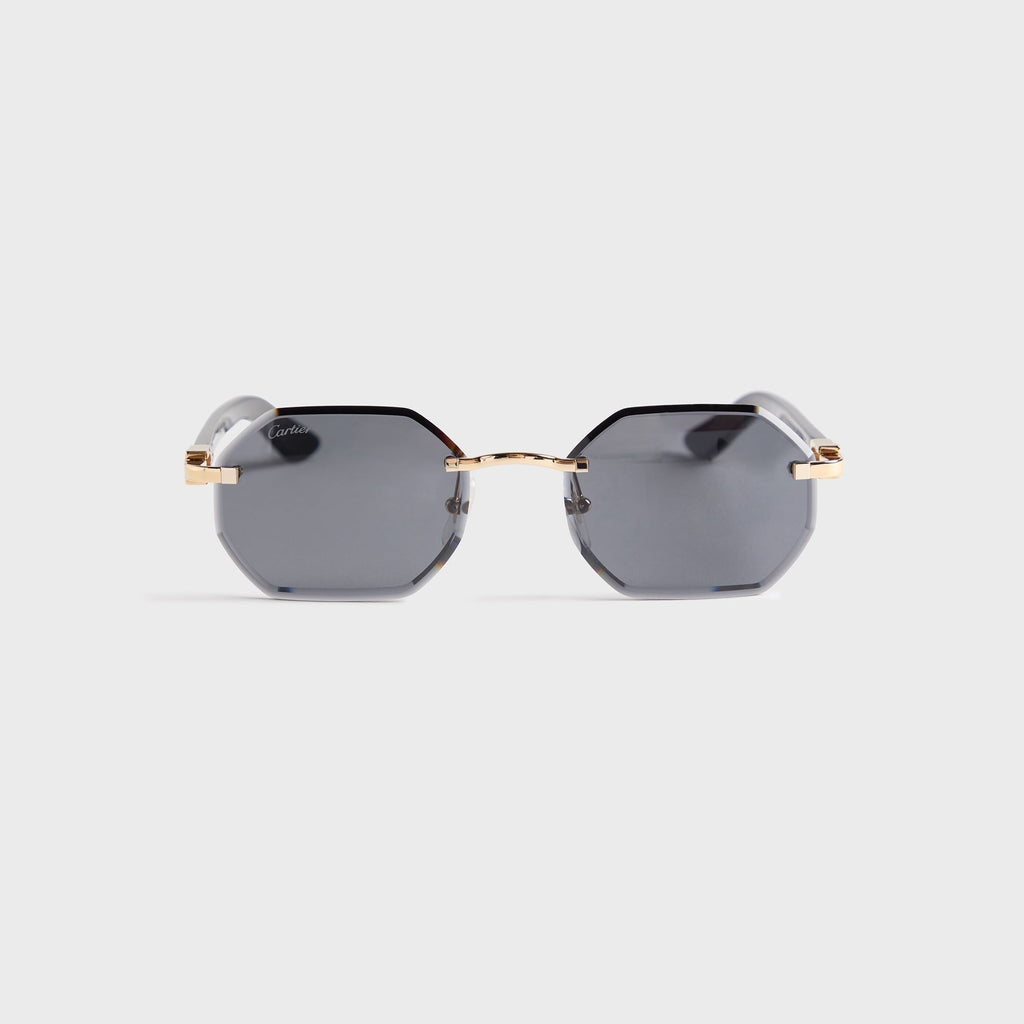 Cartier Geometric 54 Sunglass - Gold / Grey