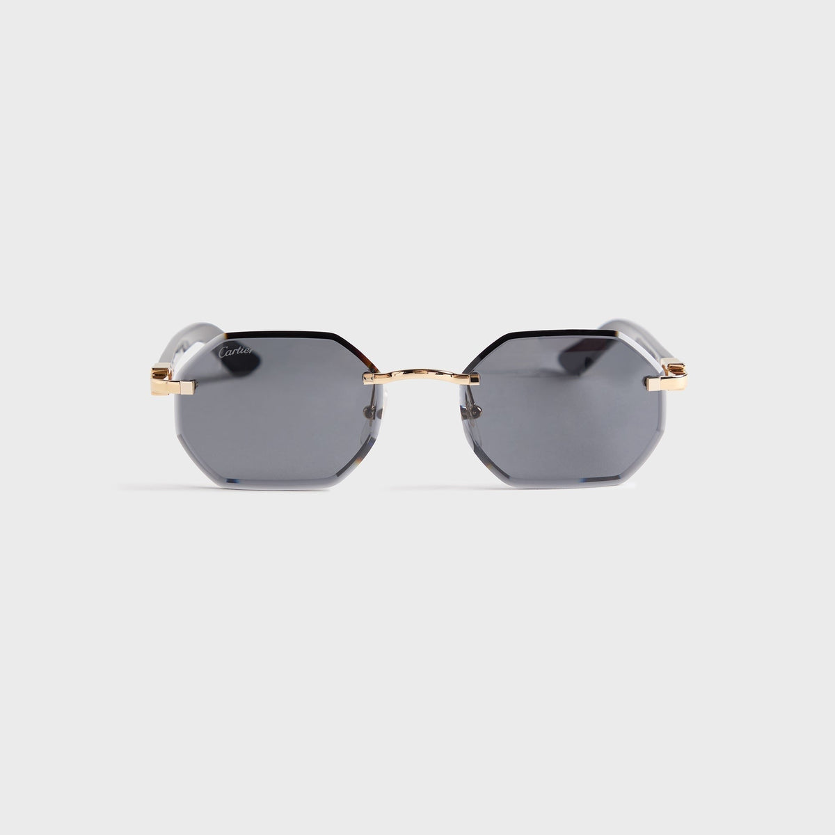 Cartier Geometric 54 Sunglass - Gold / Grey