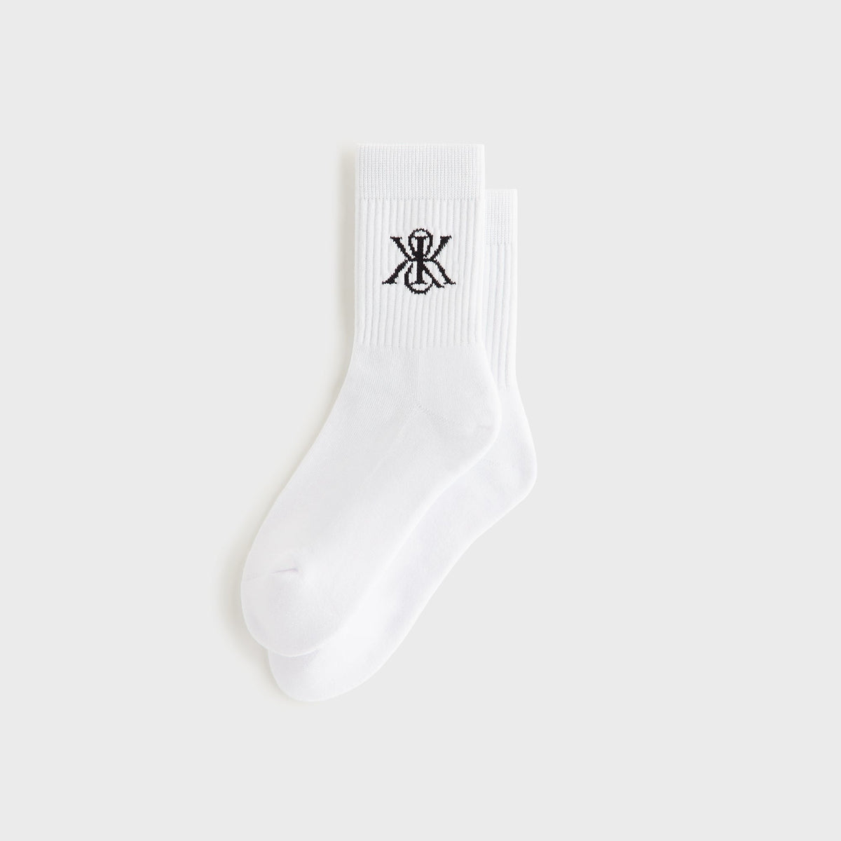 Kith Women Crest Cotton Mid Crew Socks - White