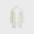 Fleur du Mal Juliet Lace Unisex Buttondown Shirt - Ivory