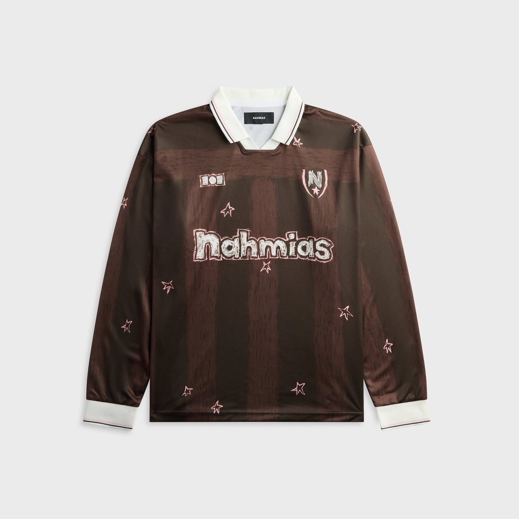 NAHMIAS Scribble Printed Jersey Tee - Brown