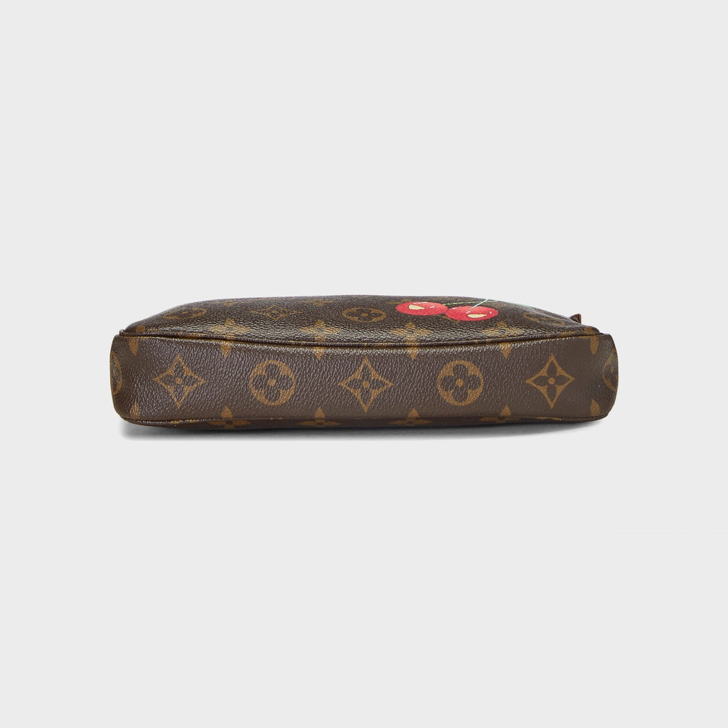WGACA Louis Vuitton x Takashi Murakami Cherry Pochette Accessoires V2 Bag - Brown