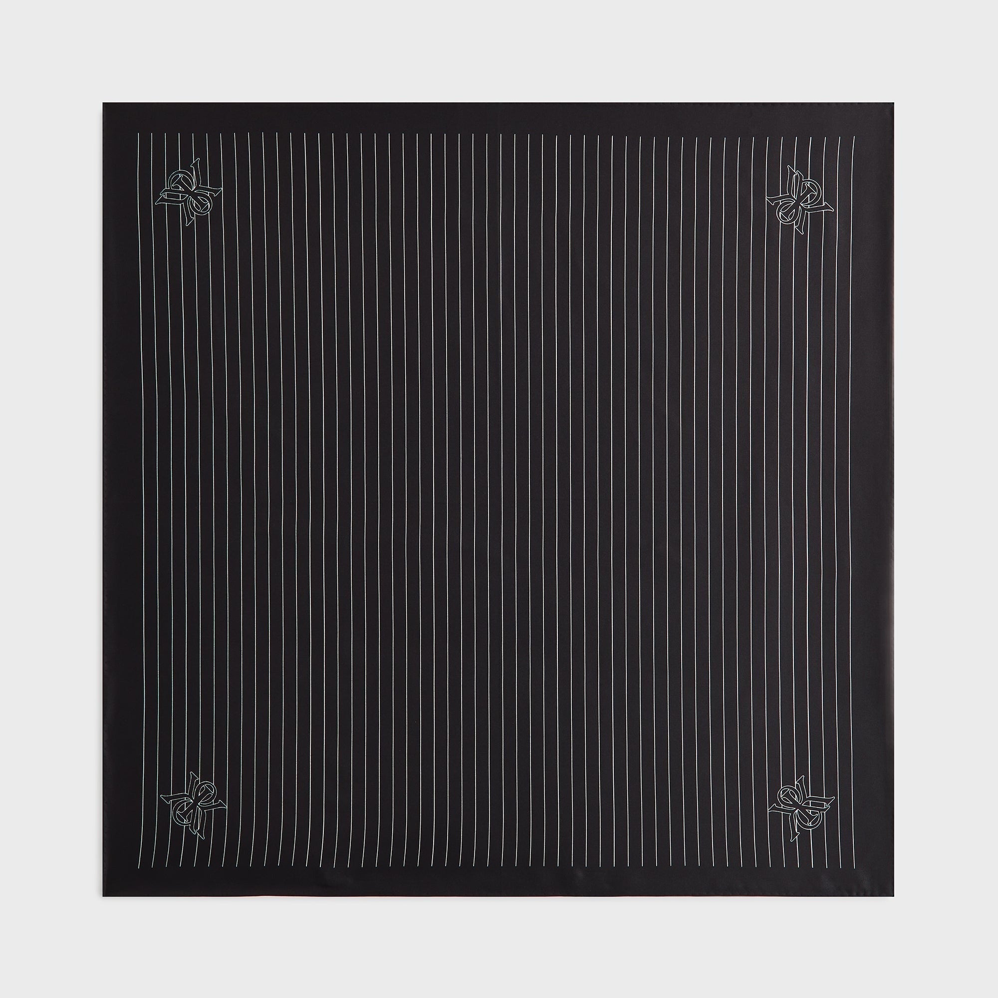 Kith Printed Silk Scarf - Black