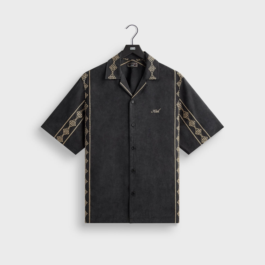 Kith Cupro Linen Thompson Camp Collar Shirt - Black