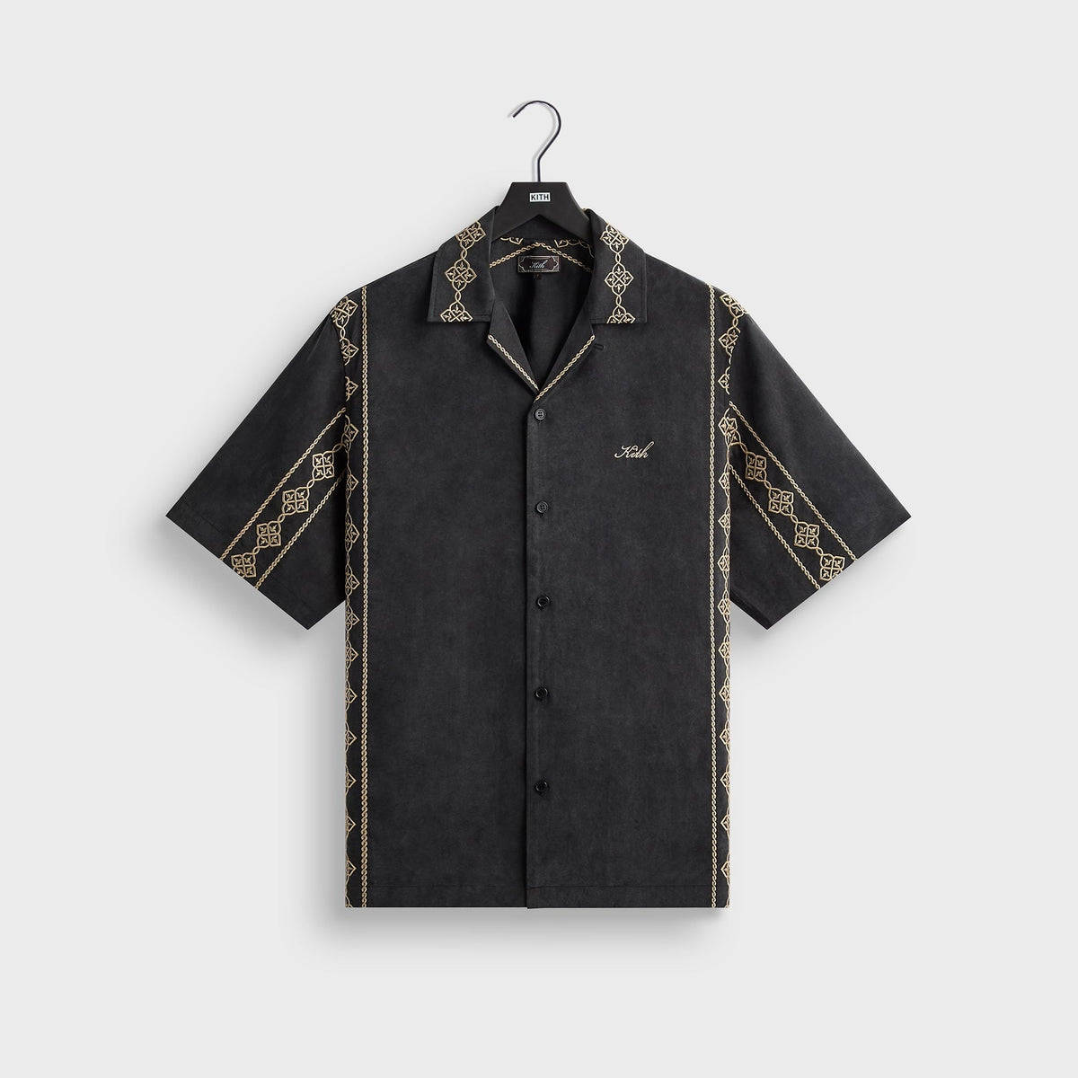 Kith Cupro Linen Thompson Camp Collar Shirt - Black