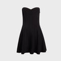 Norma Kamali Strapless Grace Mini Dress - Black