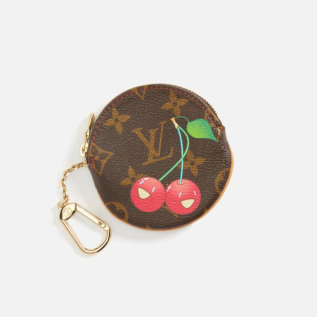 WGACA Louis Vuitton x Takashi Murakami Cherry Round Coin Purse - Brown