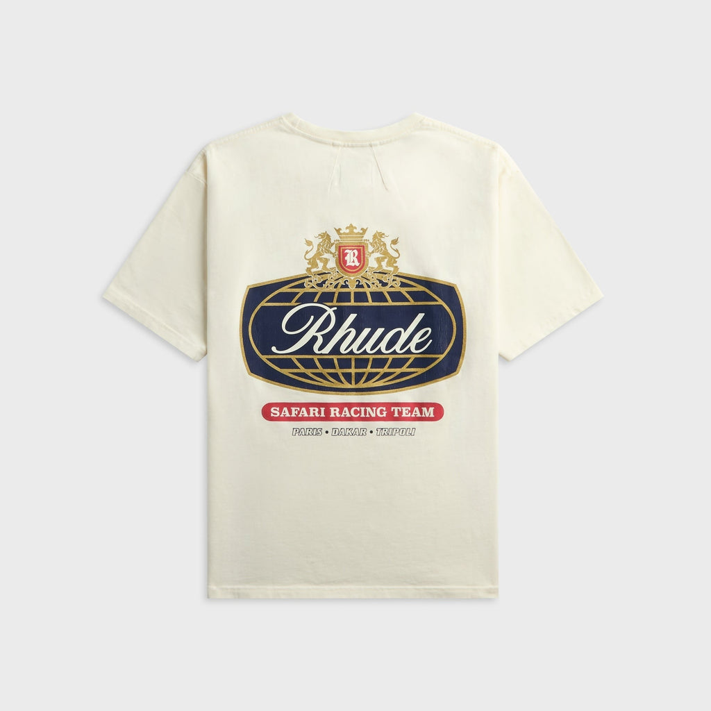 Rhude Safari Crest Tee - Vintage White / Blue / Red